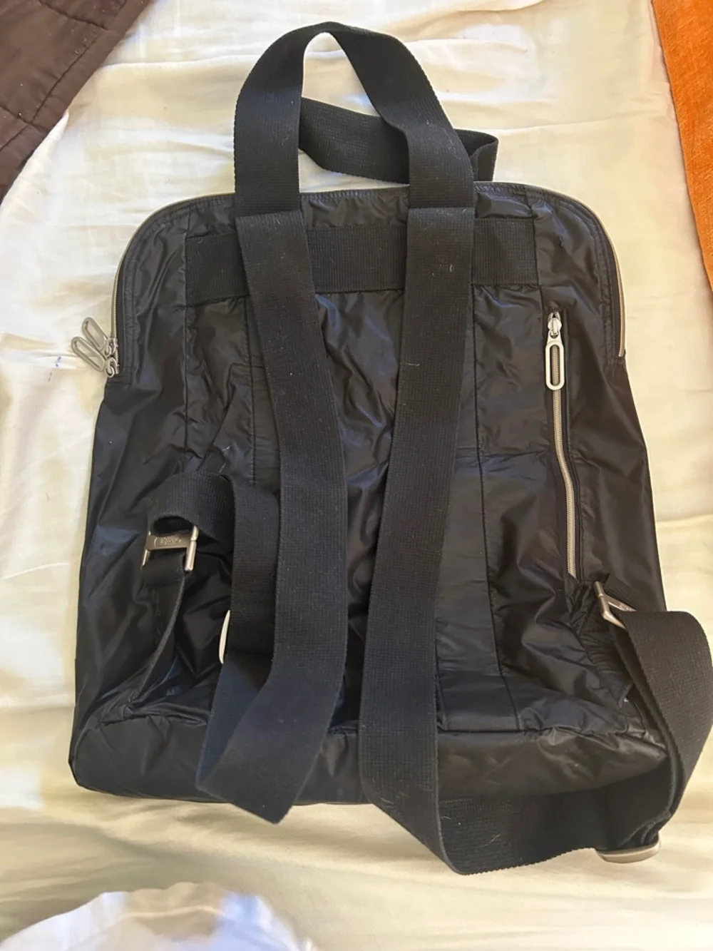 Lesportsac Black Nylon Convertible Backpack Tote - Picture 3 of 5